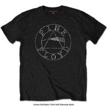 PINK FLOYD =T-SHIRT=  - TR CIRCLE LOGO DIAMANTE