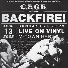 BACKFIRE  - CD LIVE AT CBGB'S