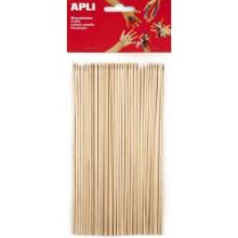  APLI špejle dřevěné 200 x 3 mm - přírodní 50 ks [] - supershop.sk