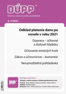  DUPP 6-7/2021 Odklad platenia dane po novele v roku 2021 [SK] - supershop.sk