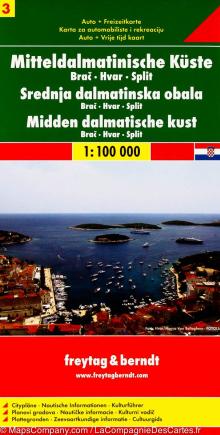  Střední Dalmácie Brač Hvar Split 1: 100 000 [] - supershop.sk